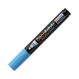Marvy Uchida DecoFabric Opaque Paint Marker - Light Blue, Medium Tip (capped marker)
