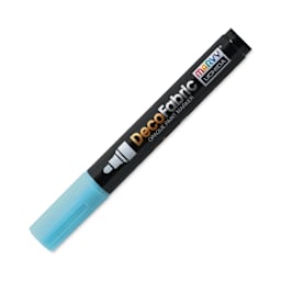 Marvy Uchida DecoFabric Opaque Paint Marker - Fluorescent Blue, Medium Tip (capped marker)