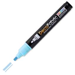 Marvy Uchida DecoFabric Opaque Paint Marker - Fluorescent Blue, Medium Tip