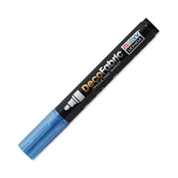 Marvy Uchida DecoFabric Opaque Paint Marker - Pearl Blue, Medium Tip (capped marker)