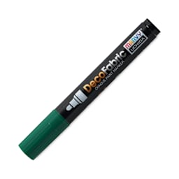 Marvy Uchida DecoFabric Opaque Paint Marker - Green, Medium Tip (capped marker)