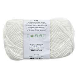 Needle Crafters Milk Cotton Yarn - White, back of the packaging showing care instructions