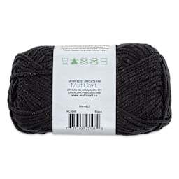 Needle Crafters Milk Cotton Yarn - Black, back of the packaging
