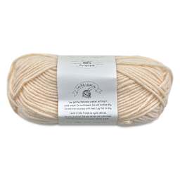 Needle Crafters Milk Cotton Yarn - Ivory, packaging showing care instructions
