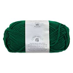 Needle Crafters Milk Cotton Yarn - Hunter Green, packaging showing care instructions
