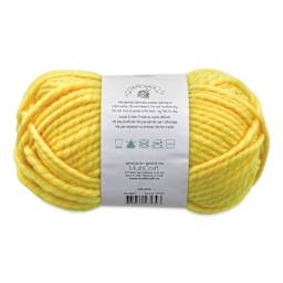 Needle Crafters Chunky Standard Twist Yarn - Sunny Yellow, back of the packaging