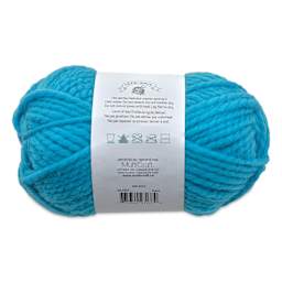 Needle Crafters Chunky Standard Twist Yarn - Aqua, back of the packaging