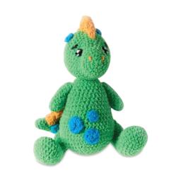 Premier Yarn Pixie Dust Brights Yarn, dinosaur plushie made of yarn