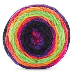 Premier Yarn Sweet Roll Vivid Yarn - Glow Worm, 174 yds, rolled up yarn seen from above