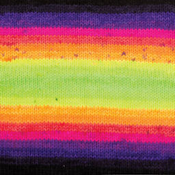 Premier Yarn Sweet Roll Vivid Yarn - Glow Worm, 174 yds, close-up of the pattern 