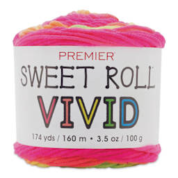 Premier Yarn Sweet Roll Vivid Yarn - Neon Signs, 174 yds