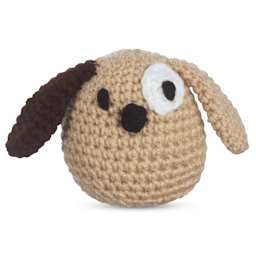 Leisure Arts Crochet Pudgies Kit - Doggy, 3" Height - finished example