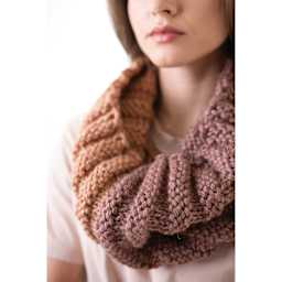 Lion Brand Basic Stitch Anti-Microbial Thick & Quick Yarn, close-up of scarf made with yarn