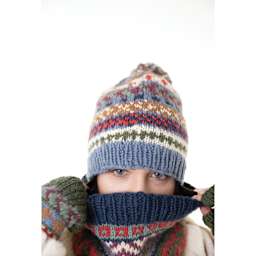 Lion Brand Local Grown Yarn close-up of finished winter accessory examples