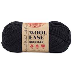 Lion Brand Wool-Ease Recycled Yarn - Black, 196 yds