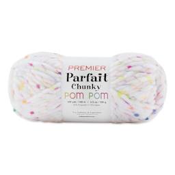 Premier Yarn Parfait Chunky Pom Pom Yarn - Let's Glow, 109 yds