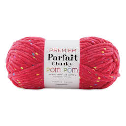 Premier Yarn Parfait Chunky Pom Pom Yarn - Party Pink, 109 yds