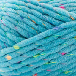 Premier Yarn Parfait Chunky Pom Pom Yarn - Electric Blue, 109 yds close-up