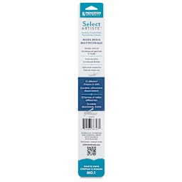 Princeton Select Palette Knife - Style 1, Small Flat Scraper, back of the packaging