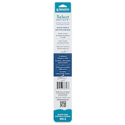 Princeton Select Palette Knife - Style 2, Small Angle Trowel, back of the packaging
