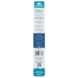 Princeton Select Palette Knife - Style 6, Medium Multi Angle Scraper, back of the packaging