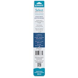 Princeton Select Palette Knife - Style 8, Small Multi Angle Scraper, back of the packaging