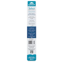 Princeton Select Palette Knife - Style 11, Medium Trowel, back of the packaging