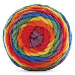 Premier Yarn Sweet Roll Bold Yarn - Rainbow, 109 yds underside of skein
