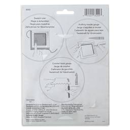 Clover Swatch Ruler & Needle Gauge back of packaging