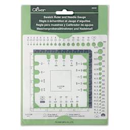 Clover Swatch Ruler & Needle Gauge front of packaging