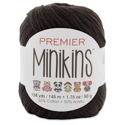 Premier Yarn Minikins Yarn - Black, 158 yds