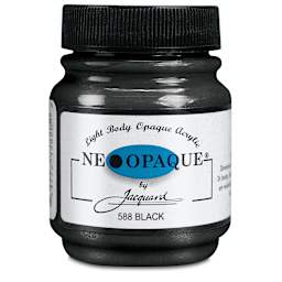 Jacquard Neopaque Acrylics - Black, 2.25 oz jar