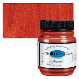 Jacquard Neopaque Acrylic - Russet, 2.25 oz jar and swatch
