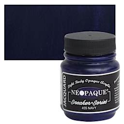 Jacquard Neopaque Acrylic - Navy, 2.25 oz jar and swatch