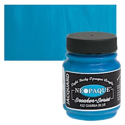 Jacquard Neopaque Acrylic - Gamma Blue, 2.25 oz jar and swatch