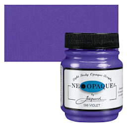 Jacquard Neopaque Acrylic - Violet, 2.25 oz jar and swatch