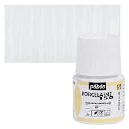 Pebeo Porcelaine 150 Paint - Chalk White, 45 ml bottle and swatch