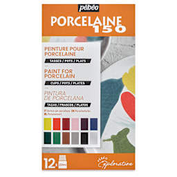 Pebeo Porcelaine 150 Paints - Exploration Set 2, Set of 12, 20 ml bottle