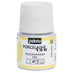 Pebeo Porcelaine 150 Paint - Pearl White, Shimmer, 45 ml bottle