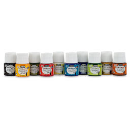 Pebeo Porcelaine 150 Paints - Set of 10, 45 ml bottle set of contents