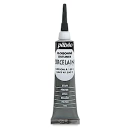 Pebeo Porcelaine 150 Outliner - Pewter, 20 ml tube