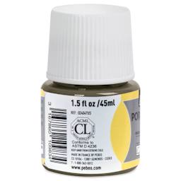 Pebeo Porcelaine 150 Paint - Pewter, Opaque, 45 ml bottle (side)