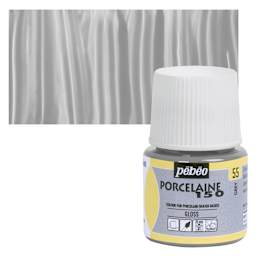 Pebeo Porcelaine 150 Paint - Grey, Opaque, 45 ml bottle and swatch