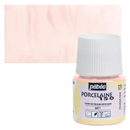Pebeo Porcelaine 150 Paint - Powder Pink, 45 ml bottle and swatch