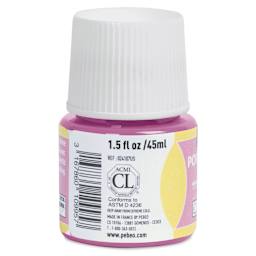 Pebeo Porcelaine 150 Paint - Shimmer Pink, Shimmer Opaque, 45 ml bottle (side)