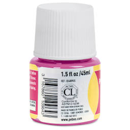Pebeo Porcelaine 150 Paint - Fuschia, Transparent, 45 ml bottle (side)