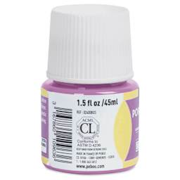 Pebeo Porcelaine 150 Paint - Opaline Pink, Opaque, 45 ml bottle (side)