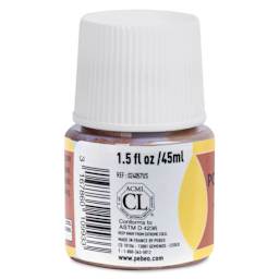 Pebeo Porcelaine 150 Paint - Copper Pink, Opaque, 45 ml bottle (side)