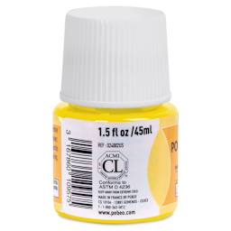 Pebeo Porcelaine 150 Paint - Marseille Yellow, Transparent, 45 ml bottle (side)