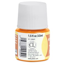 Pebeo Porcelaine 150 Paint - Agate Orange, Transparent, 45 ml bottle (side)